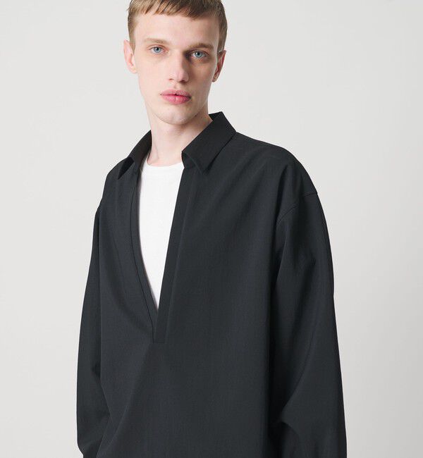 MONKEY TIME「RENU TROシリーズ ディープ Vネック プルオーバー シャツ -セットアップ対応-」|シャツ・ブラウス|