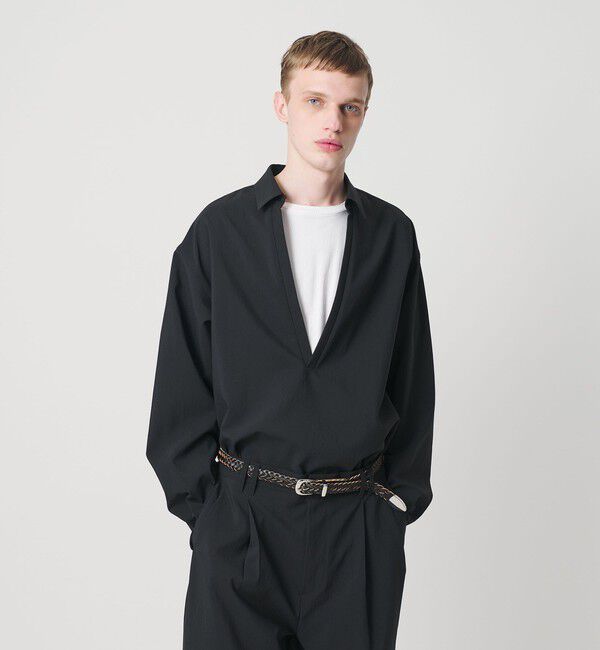 MONKEY TIME「RENU TROシリーズ ディープ Vネック プルオーバー シャツ -セットアップ対応-」|シャツ・ブラウス|