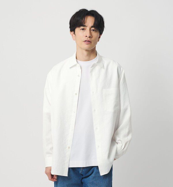 BEAUTY&YOUTH UNITED ARROWS「ライト リネンタッチ レギュラー シャツ FORM TAPERD型」|シャツ・ブラウス|