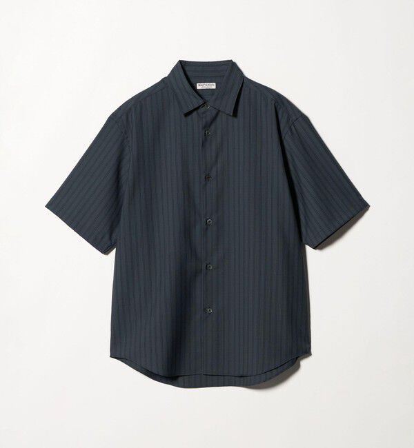 BEAUTY&YOUTH UNITED ARROWS「尾州 ストライプ レギュラー ショートスリーブ シャツ GRANDE TAPERD型 ウォッシャブル MADE IN JAPAN」|シャツ・ブラウス|DK.GRAY