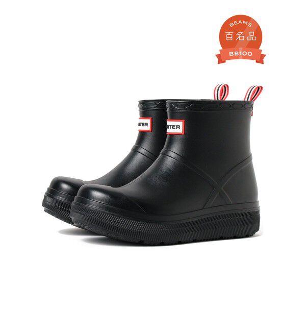 Ray BEAMS 「【WEB限定】HUNTER / プレイ モールデッド ブーツ」|ロングブーツ|BLACK