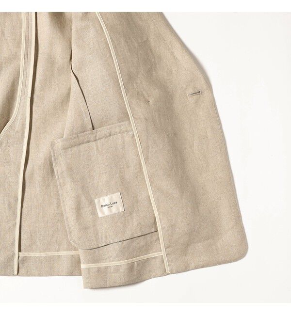 Demi-Luxe BEAMS 「ダブルブレスト リネン ジャケット」|ダッフルコート|