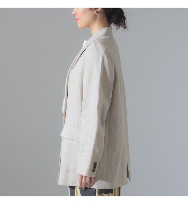 Demi-Luxe BEAMS 「ダブルブレスト リネン ジャケット」|ダッフルコート|