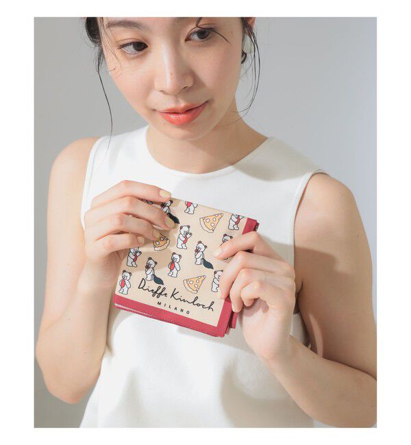 Demi-Luxe BEAMS 「Dieffe Kinloch / クマ ピザ ハンカチ」|ハンカチ|BEIGE