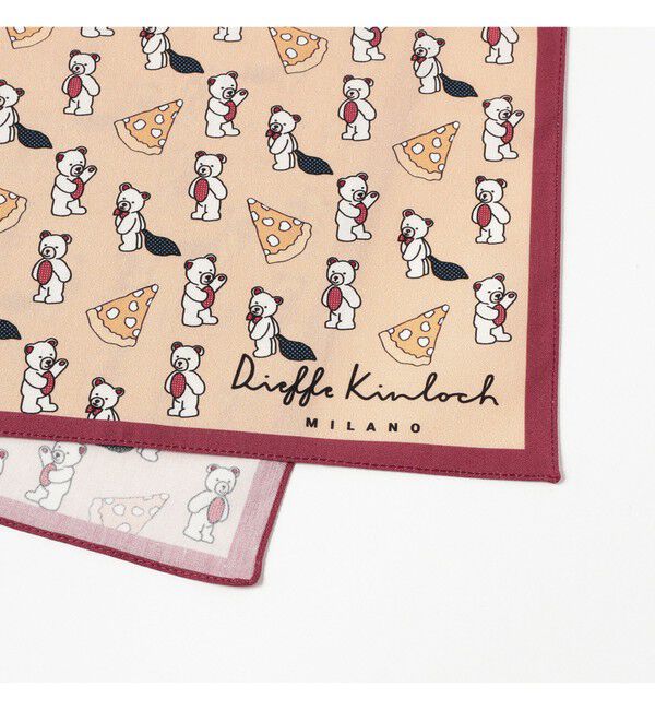 Demi-Luxe BEAMS 「Dieffe Kinloch / クマ ピザ ハンカチ」|ハンカチ|