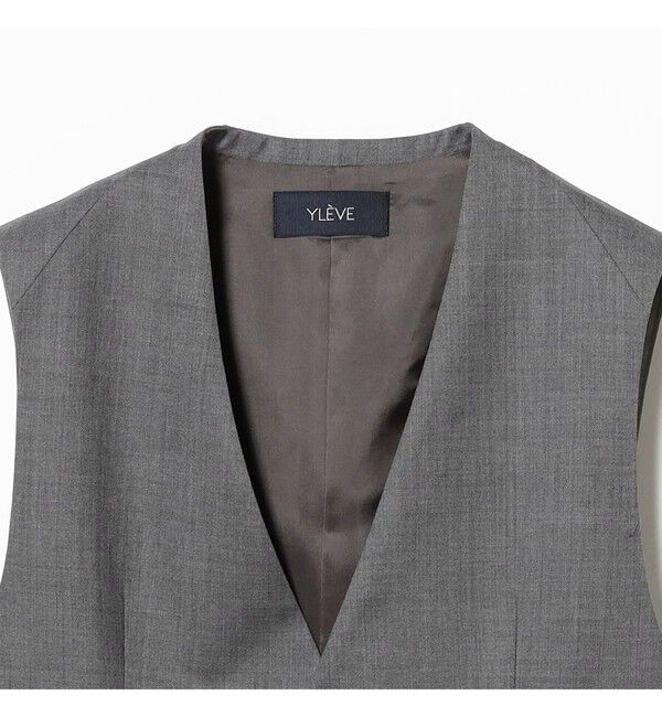 Demi-Luxe BEAMS 「YLEVE / シャンブレー ウール ベスト」|ダウン|