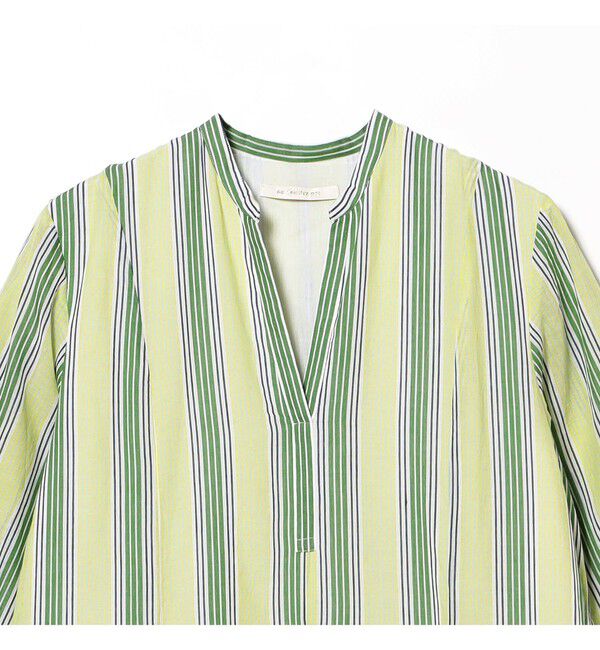 Demi-Luxe BEAMS 「ne Quittez pas / ボイル ストライプ パネル ワンピース」|ワンピース|