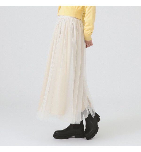 Ray BEAMS 「チュール ギャザー スカート」|スカート|