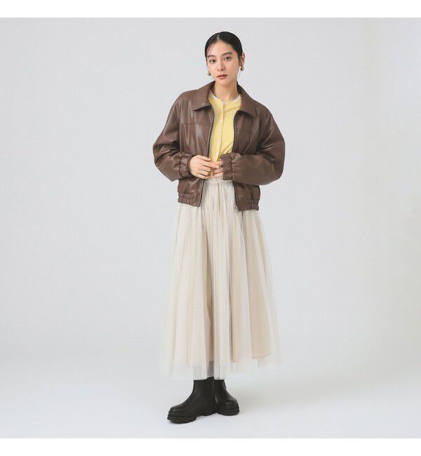 Ray BEAMS 「チュール ギャザー スカート」|スカート|