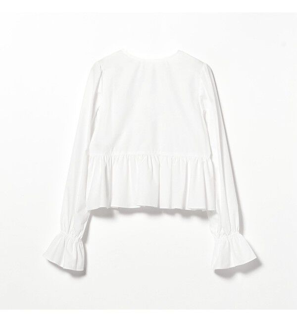 Ray BEAMS 「ギャザー ペプラム Vネック ブラウス」|シャツ・ブラウス|