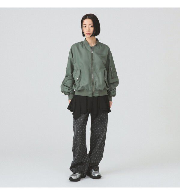 Ray BEAMS 「ギャザー アーム MA-1」|ブルゾン・スタジャン|