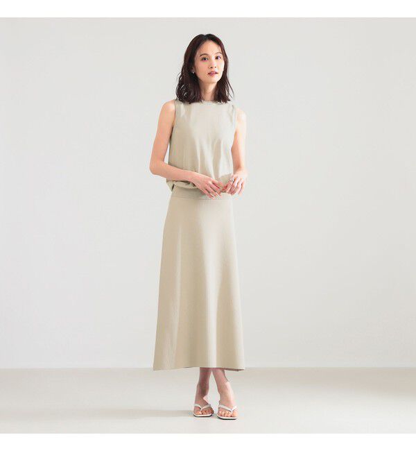 Demi-Luxe BEAMS 「SLOANE / 18ゲージ 天竺 クルーネック ノースリーブ ニット」|ニット・セーター|