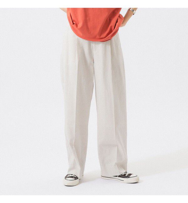 BEAMSBOY「シアサッカー スラックス」|スラックス|