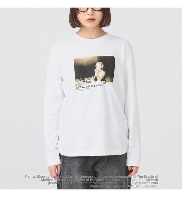Ray BEAMS 「【別注】GOOD ROCK SPEED / Marilyn Monroe ロングスリーブ Tシャツ」|Tシャツ・カットソー|