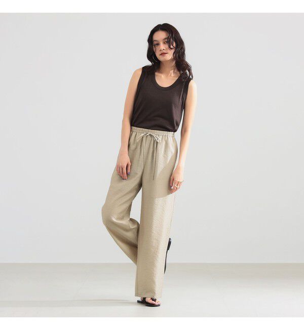 Demi-Luxe BEAMS 「レーヨンリネン ドロスト イージーパンツ」|チノ|