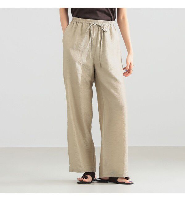 Demi-Luxe BEAMS 「レーヨンリネン ドロスト イージーパンツ」|チノ|