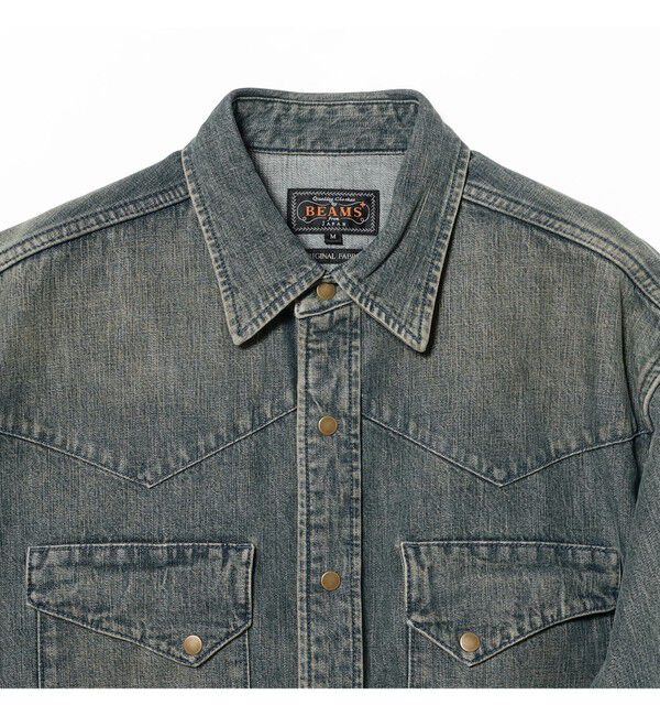 BEAMS PLUS「ダブルダイ デニム ウエスタン シャツ」|シャツ・ブラウス|