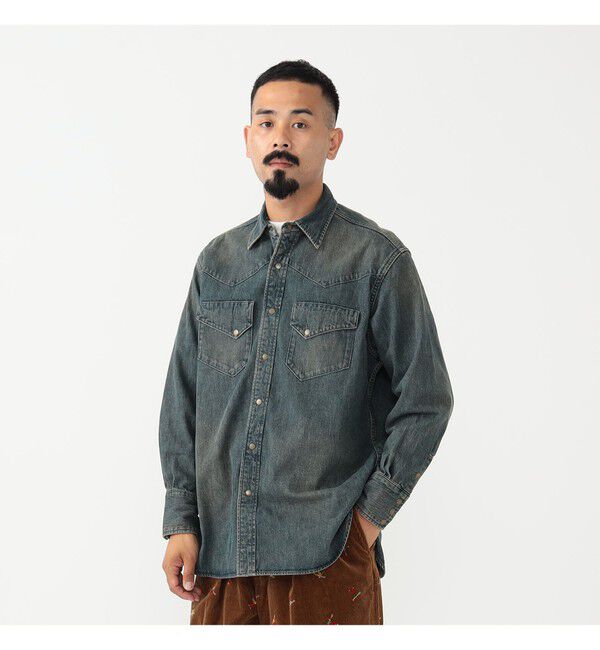 BEAMS PLUS「ダブルダイ デニム ウエスタン シャツ」|シャツ・ブラウス|