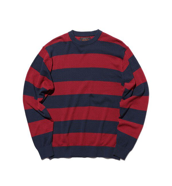 BEAMS PLUS「Crew Rugger Stripe」|ニット・セーター|