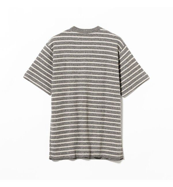 BEAMS PLUS「Healthknit / 別注 Honeycomb Thermal Henry Neck T-shirt Horizontal Stripe」|Tシャツ・カットソー|