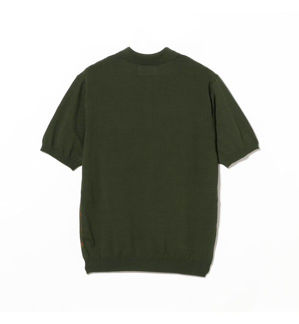 BEAMS PLUS「Half Zip Panel Polo Ombre Plaid」|ポロシャツ|