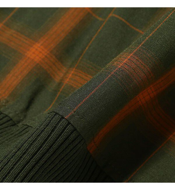 BEAMS PLUS「Half Zip Panel Polo Ombre Plaid」|ポロシャツ|