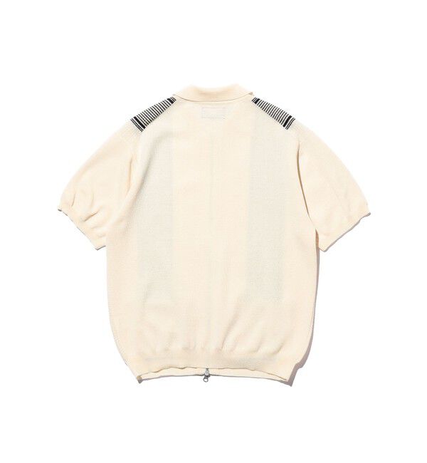 BEAMS PLUS「Zip Knit Polo Stripe」|ポロシャツ|