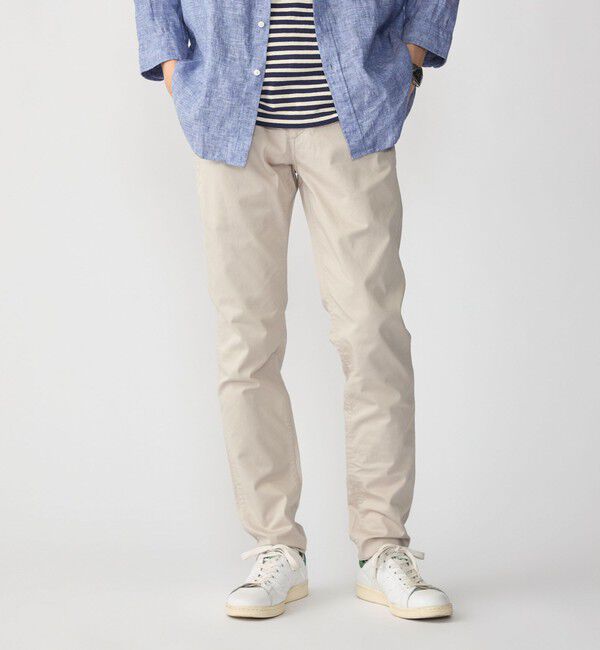 SHIPS「SHIPS:〈抗菌加工〉japan quality カラー テーパード スリム チノパンツ」|チノ|