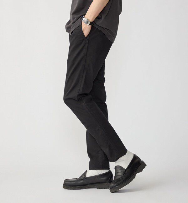 SHIPS「SHIPS:〈抗菌加工〉japan quality カラー テーパード スリム チノパンツ」|チノ|ブラック