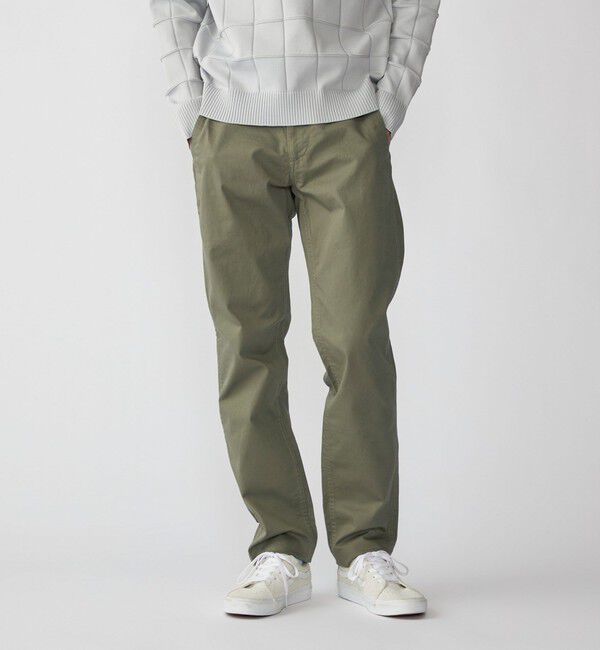 SHIPS「SHIPS:〈抗菌加工〉japan quality カラー テーパード スリム チノパンツ」|チノ|ライトオリーブ