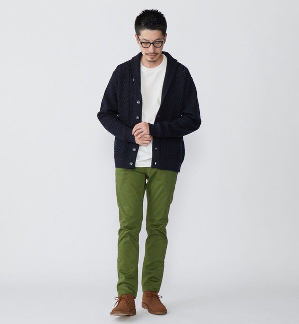 SHIPS「SHIPS:〈抗菌加工〉japan quality カラー テーパード スリム チノパンツ」|チノ|