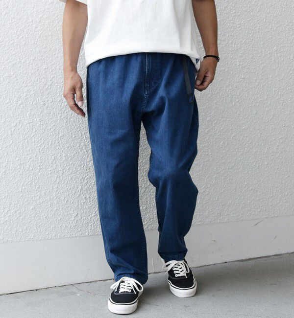 SHIPS any「【SHIPS any別注】Gramicci: オーガニックコットン ルーズテーパード ストレッチ デニム パンツ◇」|デニム|ブルー