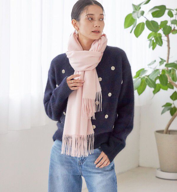 SHIPS for women「ソリッド カシミヤ ストール」|ストール|ピンク系