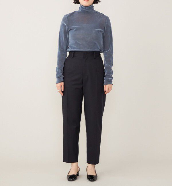 quaranciel「quaranciel:〈洗濯機可能〉ハンサム テーパード センタープレス パンツ（セットアップ対応）」|スラックス|