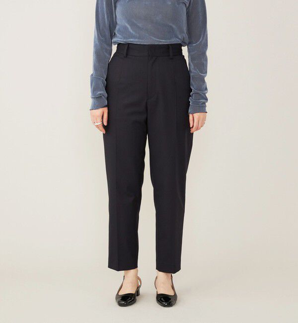 quaranciel「quaranciel:〈洗濯機可能〉ハンサム テーパード センタープレス パンツ（セットアップ対応）」|スラックス|