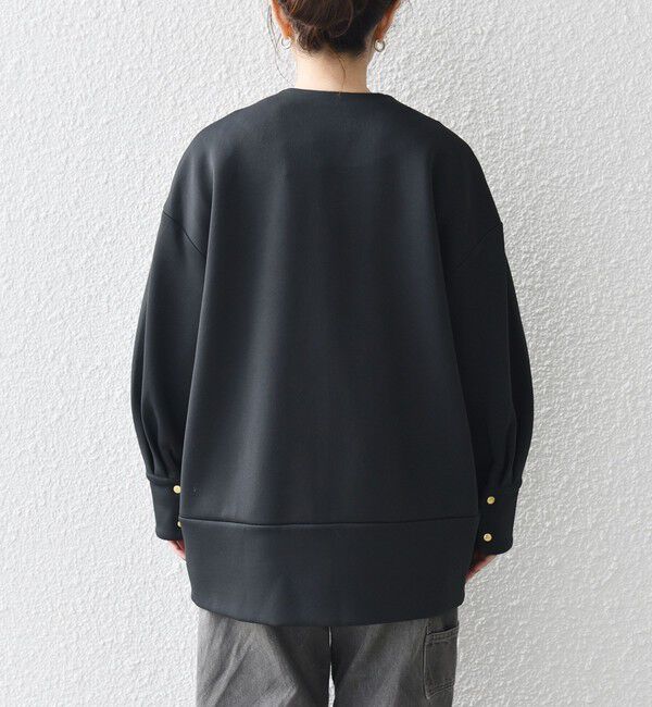 SHIPS any「SHIPS any:〈洗濯機可能〉ダブルジャージー ノーカラー コート」|ノーカラージャケット|