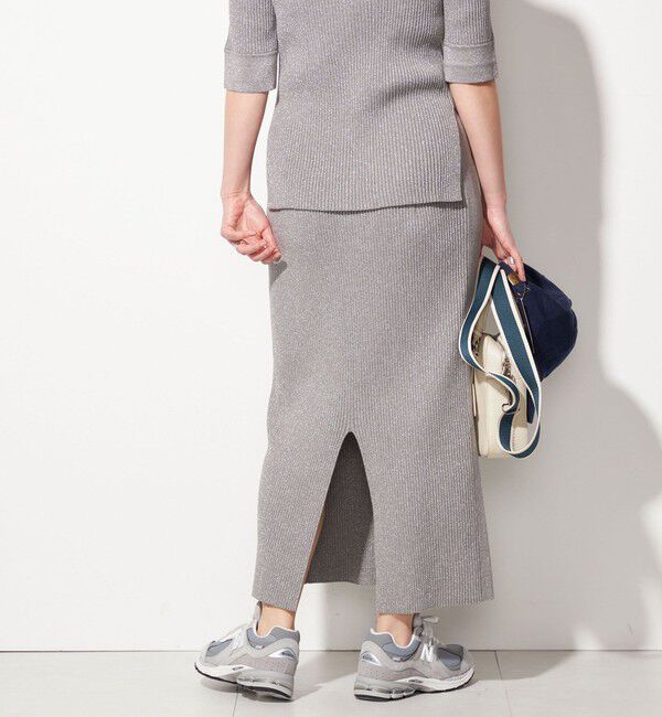 SHIPS for women「【WEB限定】〈手洗い可能〉ラメ リブ ニット スカート」|スカート|