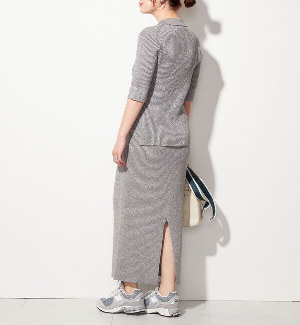 SHIPS for women「【WEB限定】〈手洗い可能〉ラメ リブ ニット スカート」|スカート|