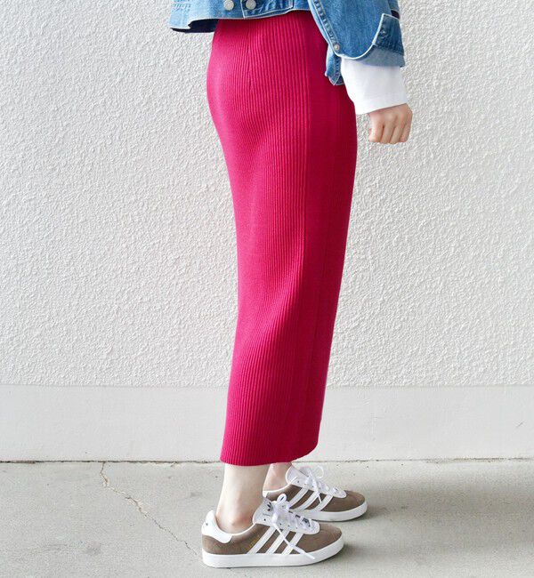 SHIPS for women「【WEB限定】〈手洗い可能〉ラメ リブ ニット スカート」|スカート|
