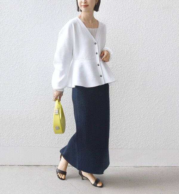 SHIPS for women「【WEB限定】〈手洗い可能〉ラメ リブ ニット スカート」|スカート|