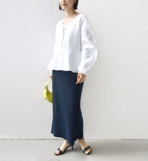 SHIPS for women「【WEB限定】〈手洗い可能〉ラメ リブ ニット スカート」|スカート|