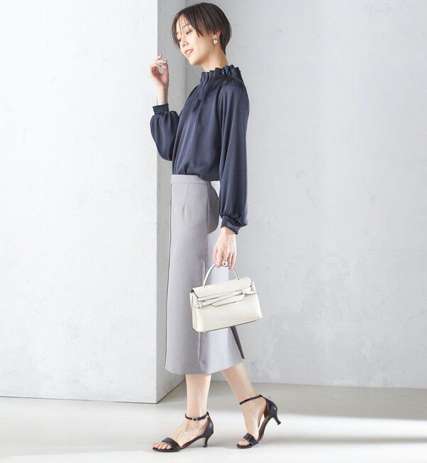 SHIPS for women「〈手洗い可能／撥水加工／接触冷感〉フロント ステッチ タイト スカート（セットアップ対応）」|スカート|