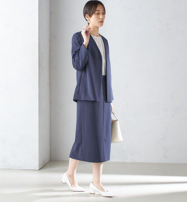 SHIPS for women「〈手洗い可能／撥水加工／接触冷感〉フロント ステッチ タイト スカート（セットアップ対応）」|スカート|