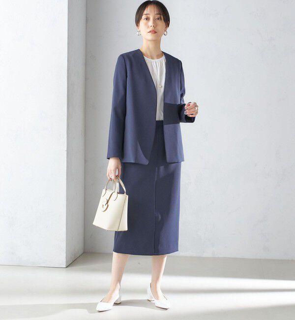 SHIPS for women「〈手洗い可能／撥水加工／接触冷感〉フロント ステッチ タイト スカート（セットアップ対応）」|スカート|