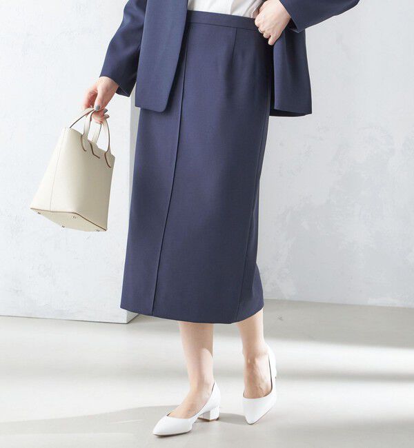 SHIPS for women「〈手洗い可能／撥水加工／接触冷感〉フロント ステッチ タイト スカート（セットアップ対応）」|スカート|