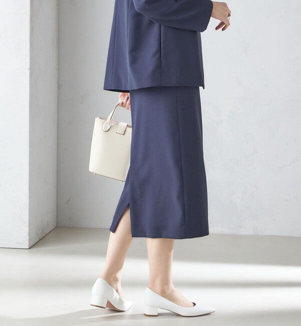 SHIPS for women「〈手洗い可能／撥水加工／接触冷感〉フロント ステッチ タイト スカート（セットアップ対応）」|スカート|