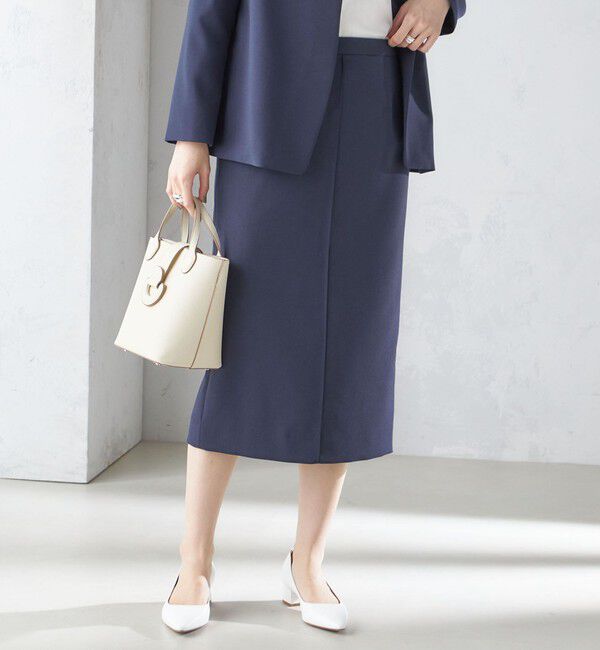 SHIPS for women「〈手洗い可能／撥水加工／接触冷感〉フロント ステッチ タイト スカート（セットアップ対応）」|スカート|