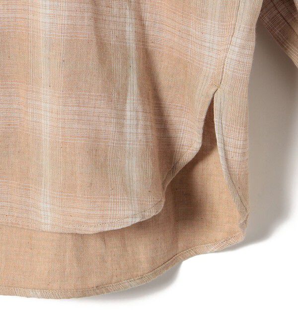 SHIPS Days「【SHIPS DAYS別注】UNDYED: ダブルガーゼ チェック バンドカラー シャツ」|シャツ・ブラウス|