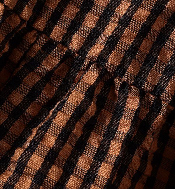 SHIPS Colors 「SHIPS Colors:〈手洗い可能〉ギンガムチェック ティアード スカート」|フレア|