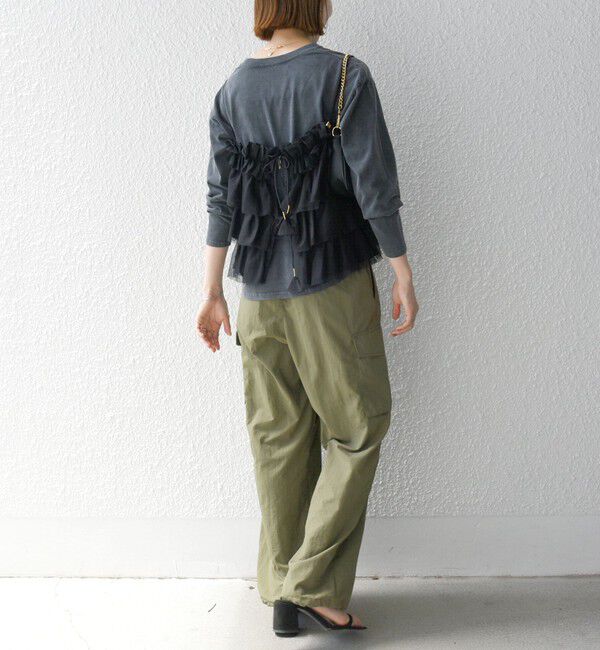 SHIPS any「SHIPS any:〈手洗い可能〉チュール ティアード 2WAY キャミソール」|キャミソール|